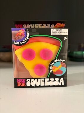NeeDoh Squeeza Pizza Slice - Yellow & Pink and Orange